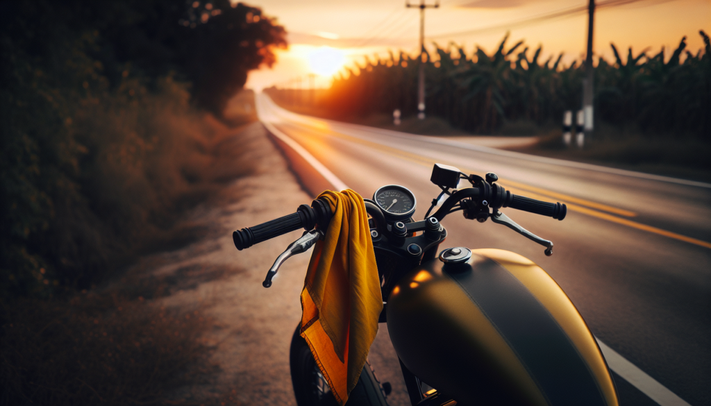 découvrez la signification du tissu jaune accroché au guidon d'une moto et ce que cela révèle pour les motards et les passants.